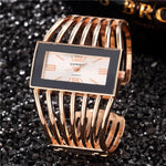 Women Rose Gold Bangle Bracelet Watch 2019 New Luxury Ladies Rectangle Dress