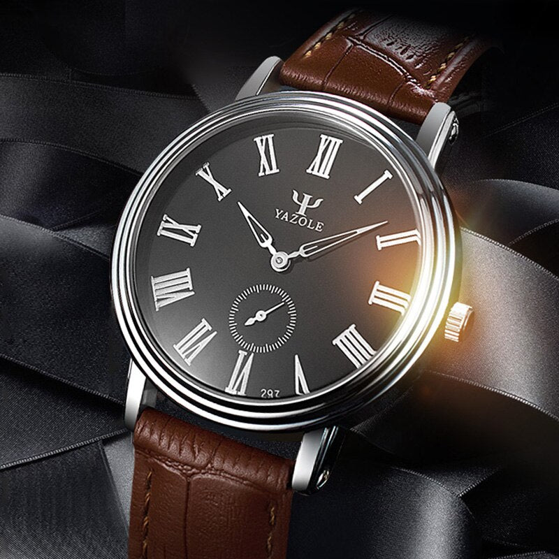 2019 New Brand Yazole Watch Blue Glass Men's Slim Watch