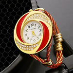 Women Bracelet Watches 2019 New Stylish Gold Dial Creative Clock