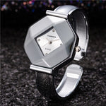Luxury Silver White Stainless Steel Women's Bracelet