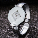 Luxury Silver White Stainless Steel Women's Bracelet