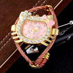 Women Watch 2019 New Stytle Hello Kitty Bangle Clock Ladies Girls