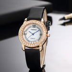 Women  Rhinestones Watches 2019 New Stylish Elegant Pink Casual Crystal