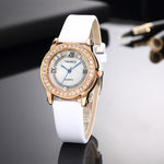 Women  Rhinestones Watches 2019 New Stylish Elegant Pink Casual Crystal