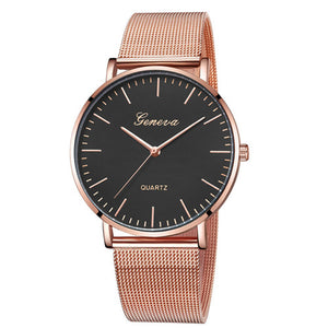 Women's Watch 2019 New Stylish Geneva Rose Gold Dial Luxury Watches