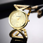 Women Rose Gold Big Dial Bracelet Watches 2019 New Design Lady Dress Casual
