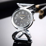 Women Rose Gold Big Dial Bracelet Watches 2019 New Design Lady Dress Casual
