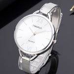 Women Dress Watches 2019 New Stylish Quartz Clock Stainless Steel Watchband