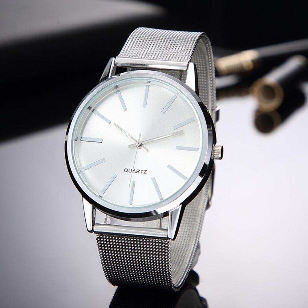 Women Silver Watches 2019 New Stylish Minimalist Quartz Clock Full Steel