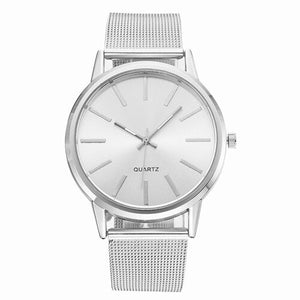 Women Silver Watches 2019 New Stylish Minimalist Quartz Clock Full Steel
