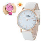 Fashion Simple Geneva Temperature Change Color Women Watch