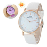Fashion Simple Geneva Temperature Change Color Women Watch