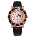 2019 Lovely Rhinestone Cartoon Watch Children Girl Pink Leather Band