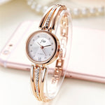 New Fashion Rhinestone Watches Women Luxury Brand Stainless Steel Bracelet