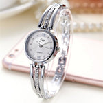 New Fashion Rhinestone Watches Women Luxury Brand Stainless Steel Bracelet