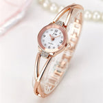 New Fashion Rhinestone Watches Women Luxury Brand Stainless Steel Bracelet