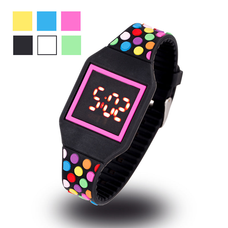 LED Watch Kids Jelly Color Digital Child Watches