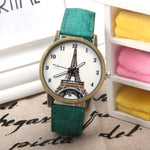 Ladies Watches Eiffel Tower Watch Girls Leather