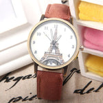 Ladies Watches Eiffel Tower Watch Girls Leather