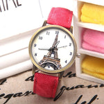 Ladies Watches Eiffel Tower Watch Girls Leather