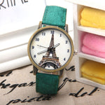 Ladies Watches Eiffel Tower Watch Girls Leather