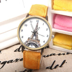 Ladies Watches Eiffel Tower Watch Girls Leather