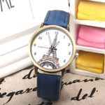 Ladies Watches Eiffel Tower Watch Girls Leather