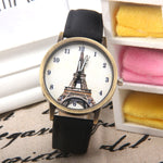 Ladies Watches Eiffel Tower Watch Girls Leather