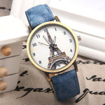 Ladies Watches Eiffel Tower Watch Girls Leather