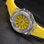 2019 Children Watches Fashion Night Light Girls Pink Silicone Band