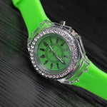 2019 Children Watches Fashion Night Light Girls Pink Silicone Band