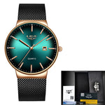 LIGE Fashion Women Watches Ladies Luxury Sport Quartz Dress Watch Ladies Full Steel